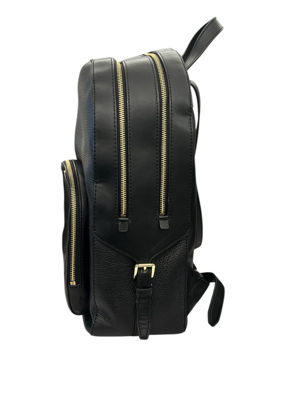 Michael Kors Black Leather Backpack with Gold Hardware - Picture 4 of 8